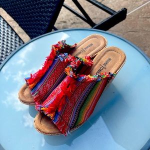 Minnetonka Colorful Wedge Heel
